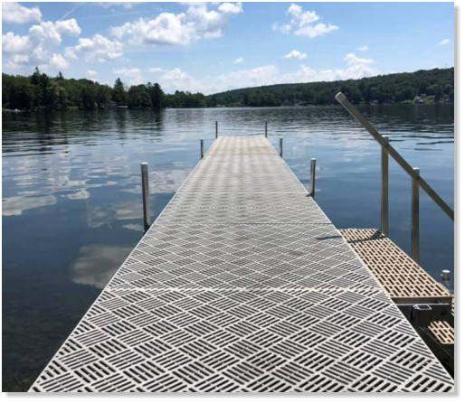 dock and steps on lake