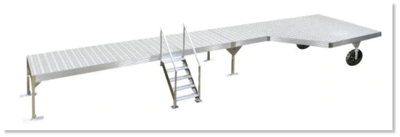 rolling dock with stairs