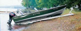 fishing boat on ramp