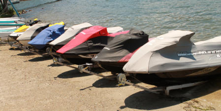 Jet Ski ramps at lake