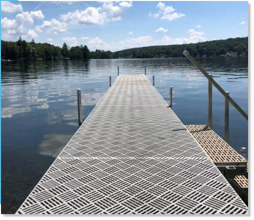 dock and steps on lake