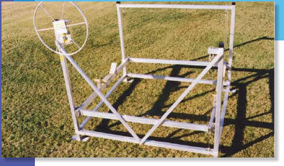 4000 lb. Easy Riser Vertical Boat Lift shown with Cradles and Keel Boards